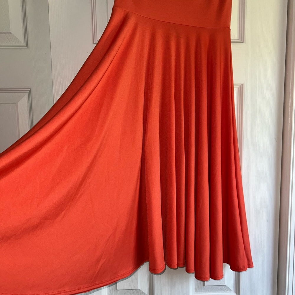 Lapis Tangerine Strapless Dress, Small - Picture 3 of 6